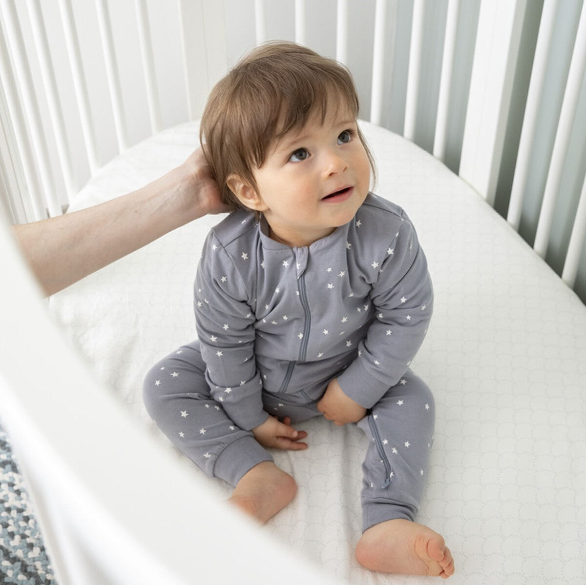 sleepi bed fitted sheet fans grey by stokke