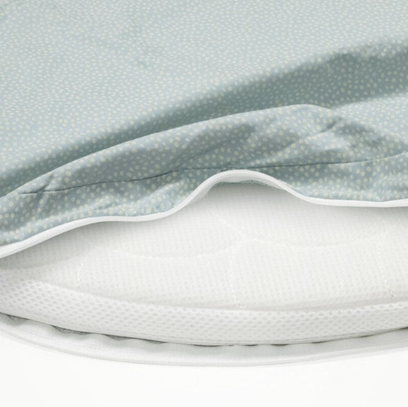 Sleepi Mini Fitted Sheet Dots Sage