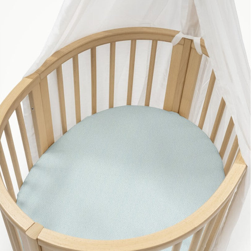 Sleepi Mini Fitted Sheet Dots Sage