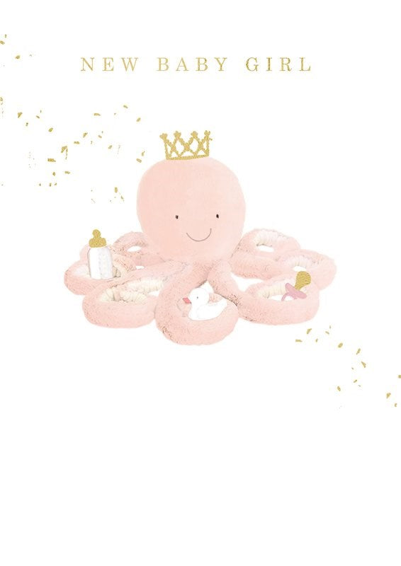 Baby Girl Octopus Card - Hammond Gower
