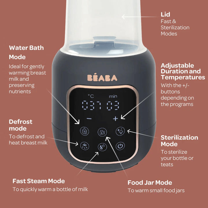 Beaba 5 in 1 Multi Milk Bottle Warmer Night Blue - Beaba