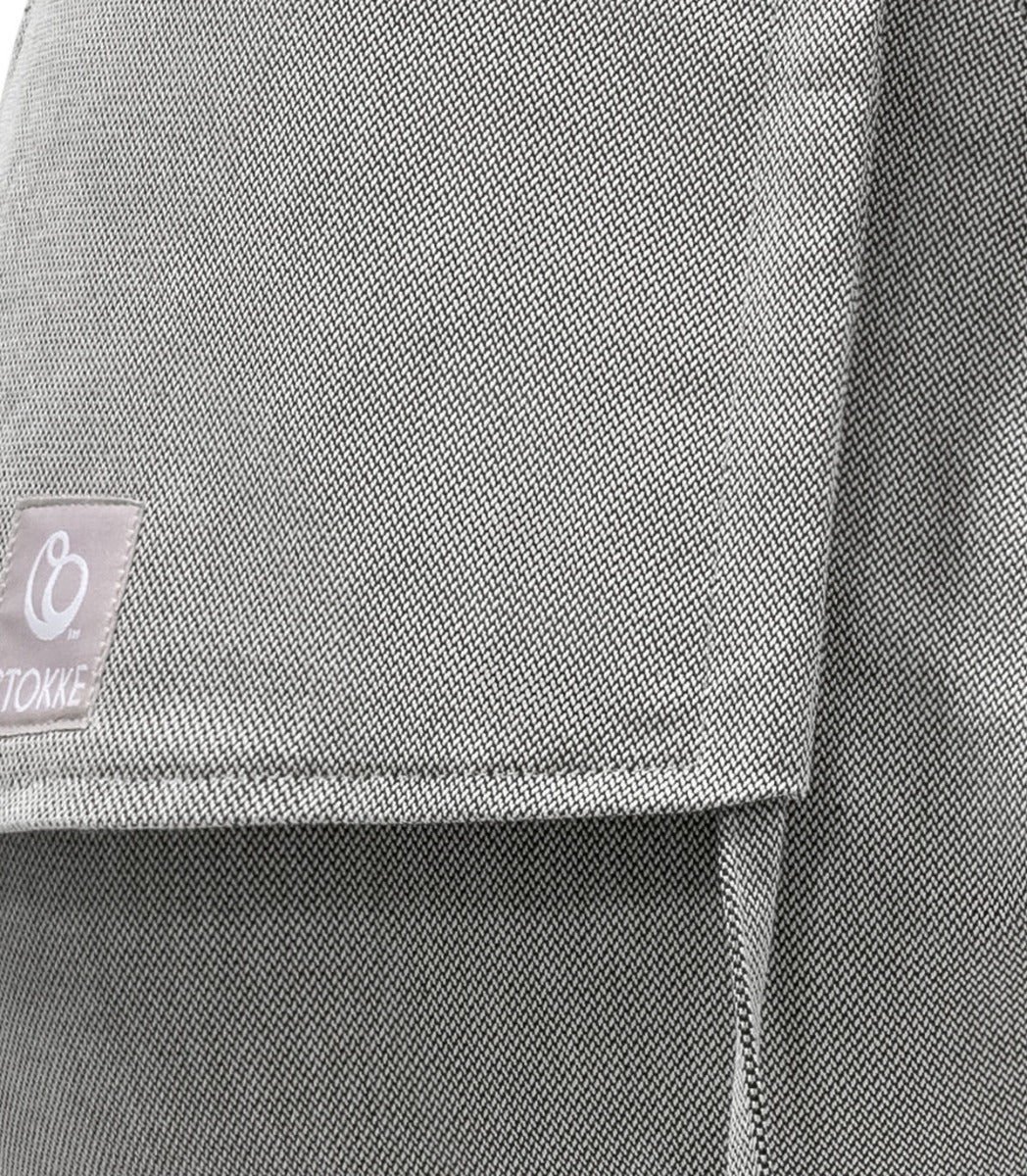 stokke baby carrier limas in the grey melange colourway close up