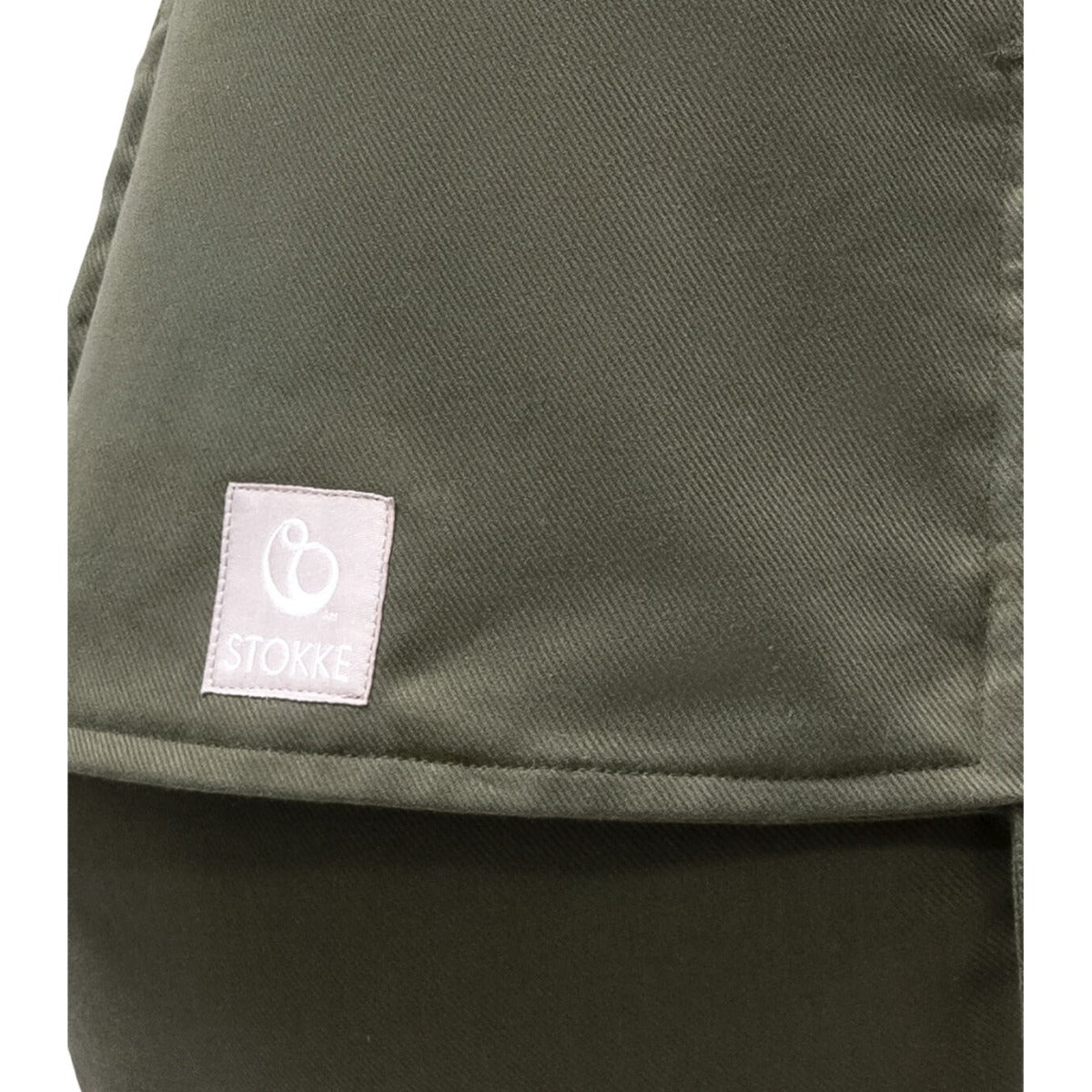 stokke limas carrier plus olive green  close up