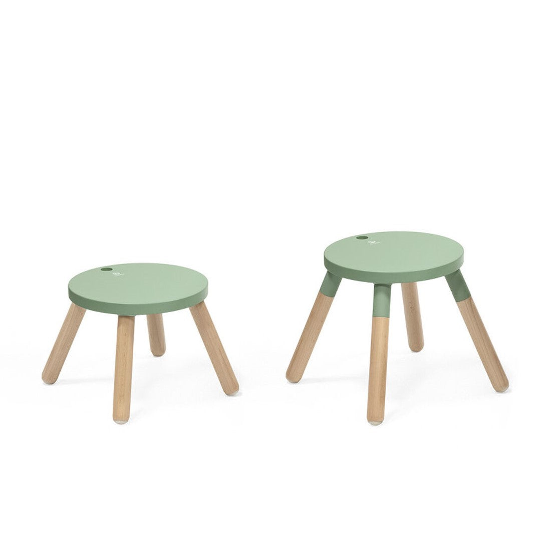mutable chair in clover green with removed backrest and one extended
