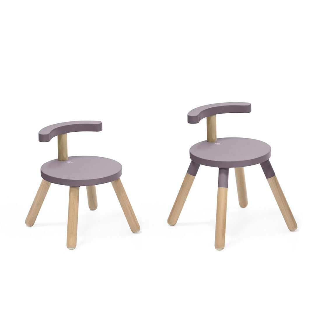 Stokke Mutable Chair in Lilac seat heights