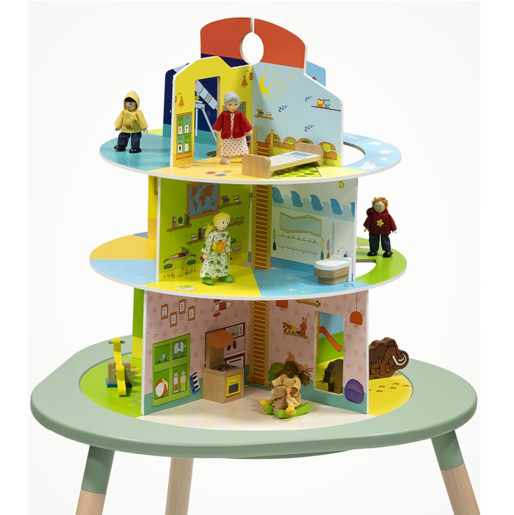 mutable play house filled with mutable toys and dolls 
