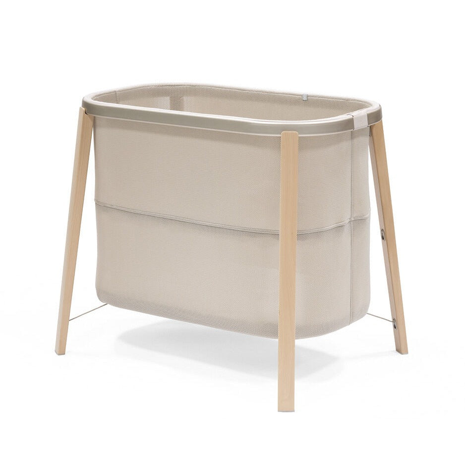 Extended Snoozi baby portable bassinet from Stokke