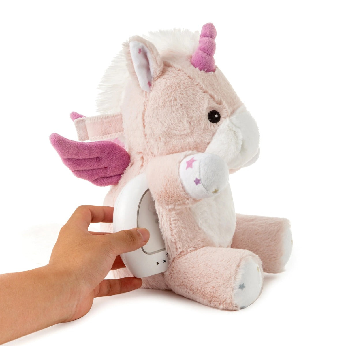 Cloud.b Lovelight Buddies Lily the Unicorn side view showing music box