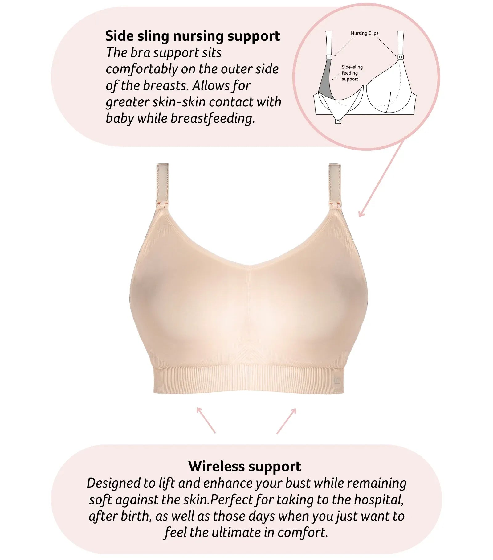Hotmilk My Everyday FlexFit Nursing Bra Dusty Pink L BUSTY - Hotmilk