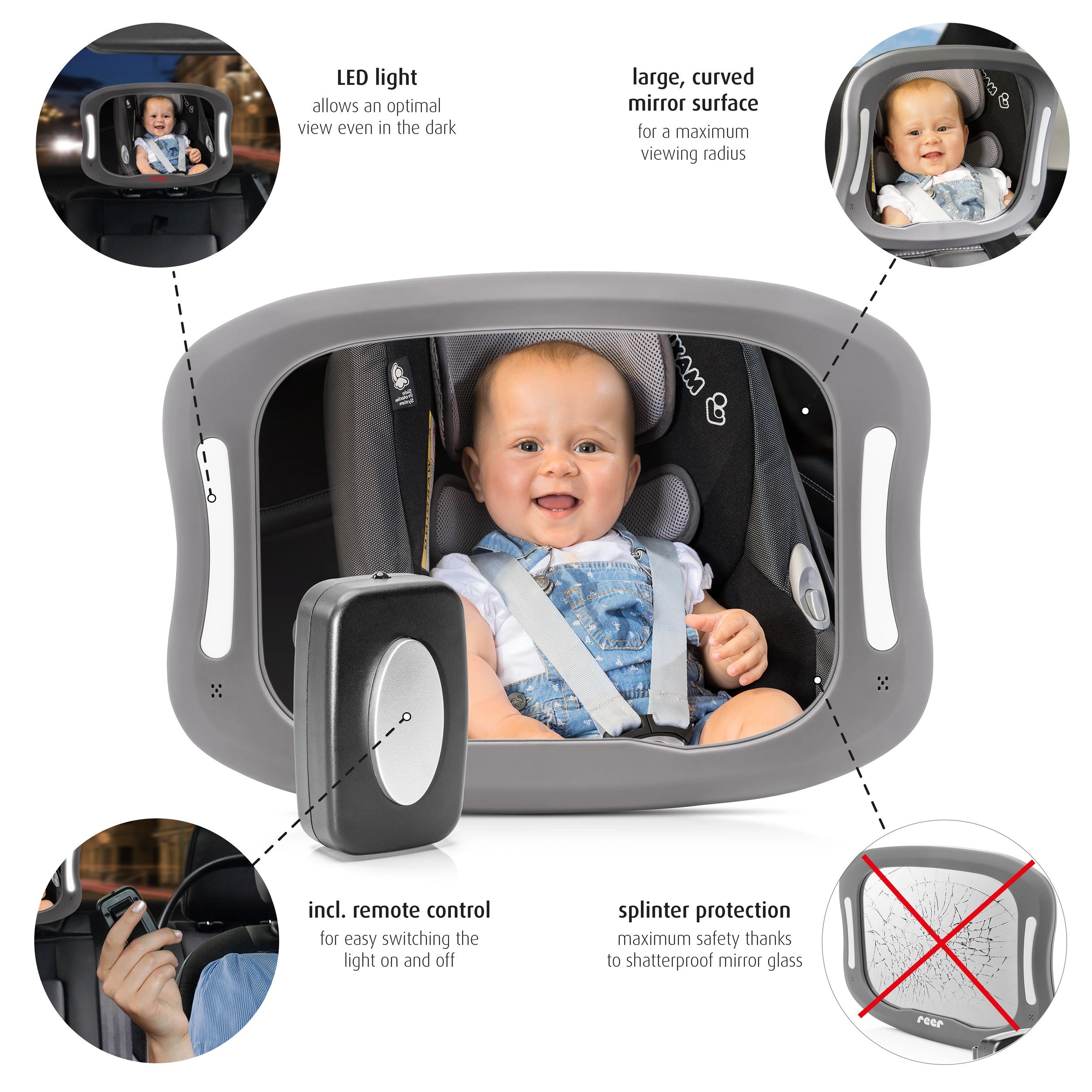 LED Baby View Mirror
