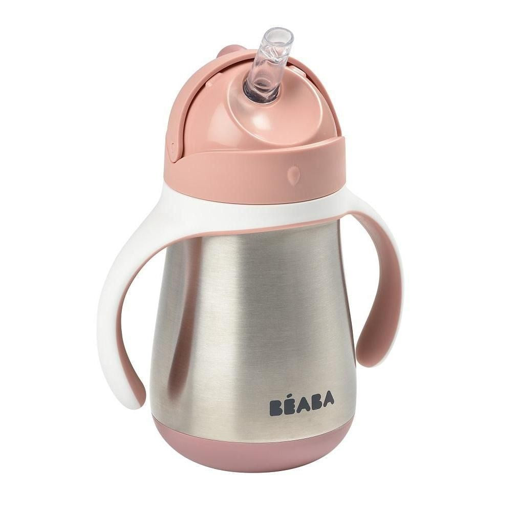 Beaba Stainless Steel Straw Cup Pink 250ml - Beaba