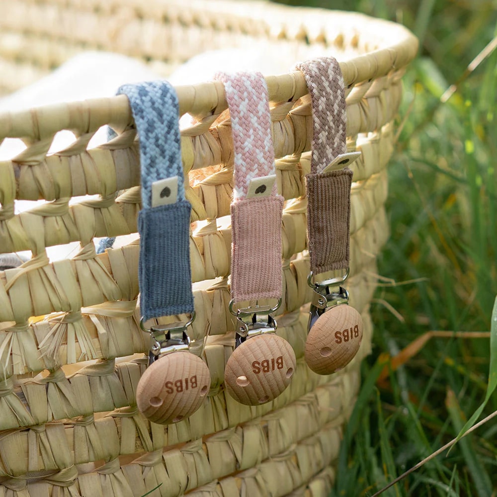 Bibs Paci Clip Ivory Vanilla