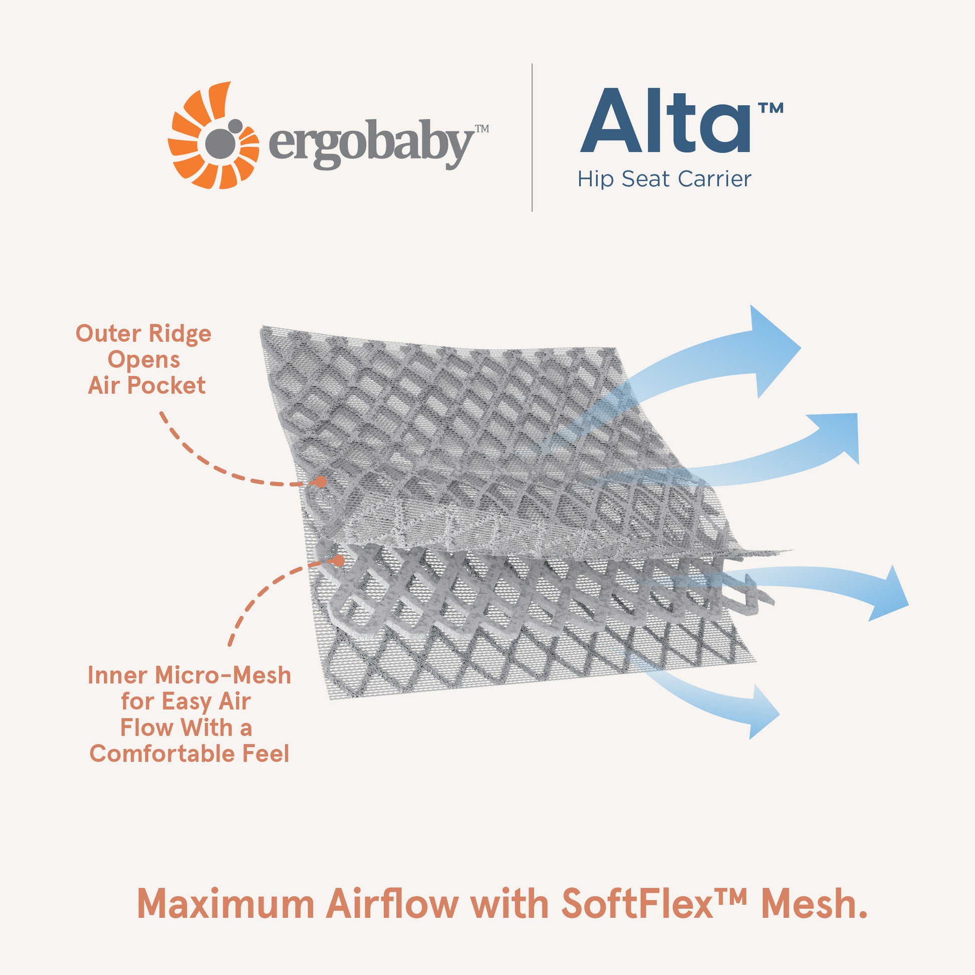 Ergobaby Alta Hipseat Baby Carrier Pearl Grey - Ergobaby