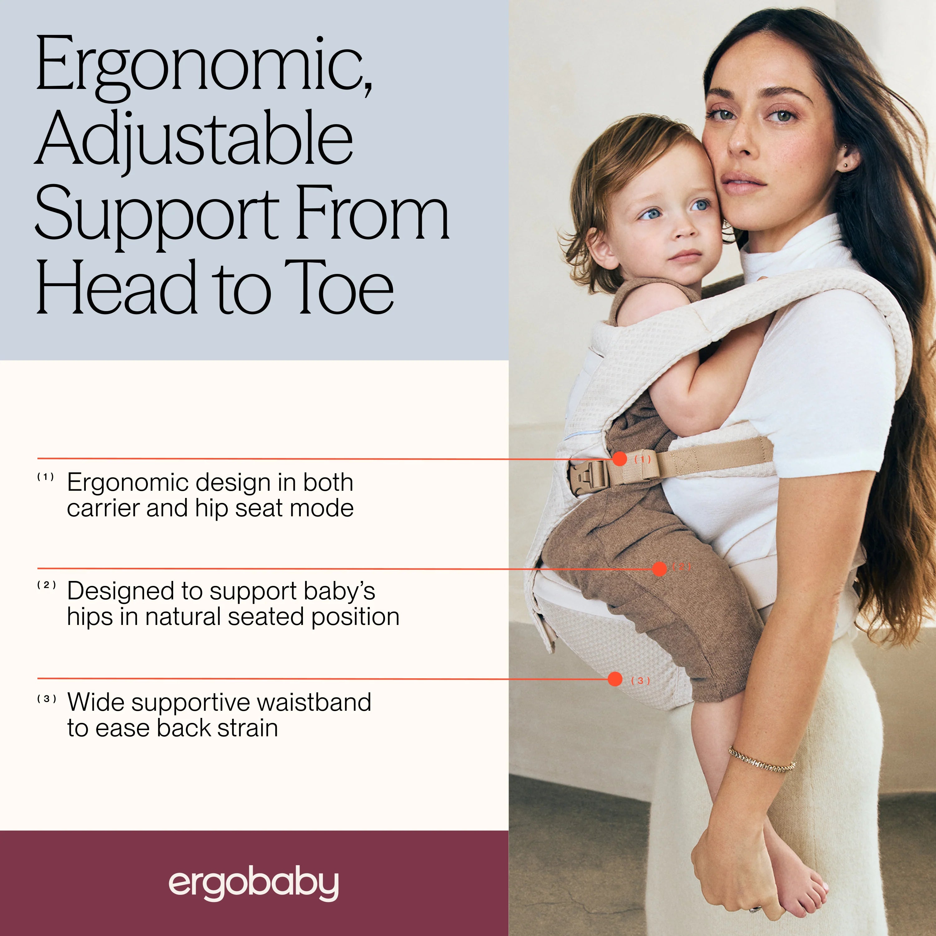 Ergobaby Alta Hipseat Baby Carrier Natural Beige - ErgoBaby