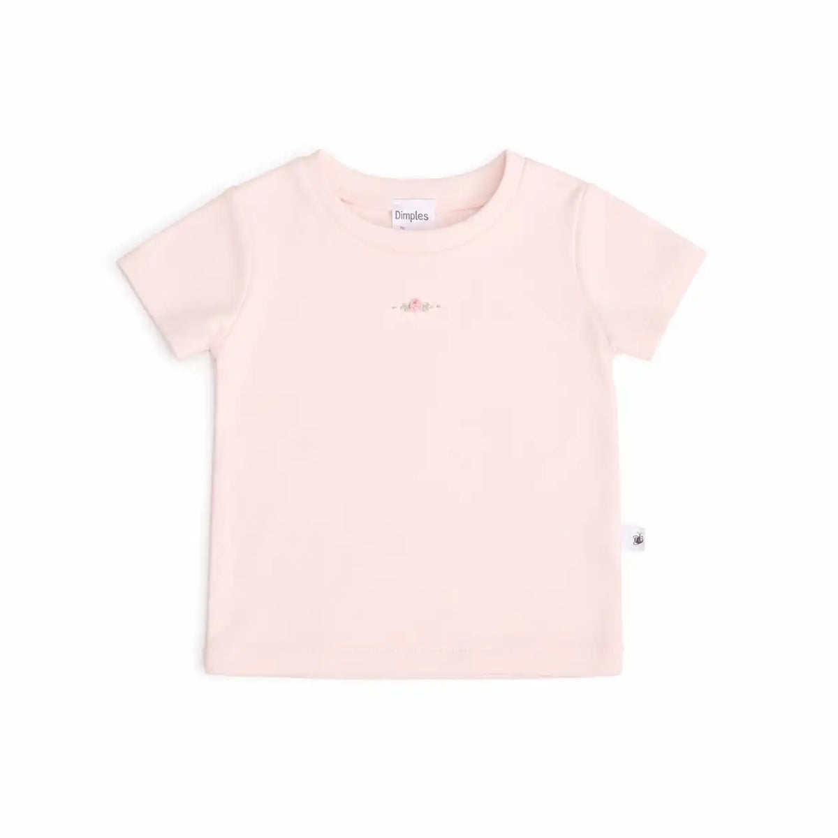 Cotton T-Shirt 12mth Ballet Pink - Dimples