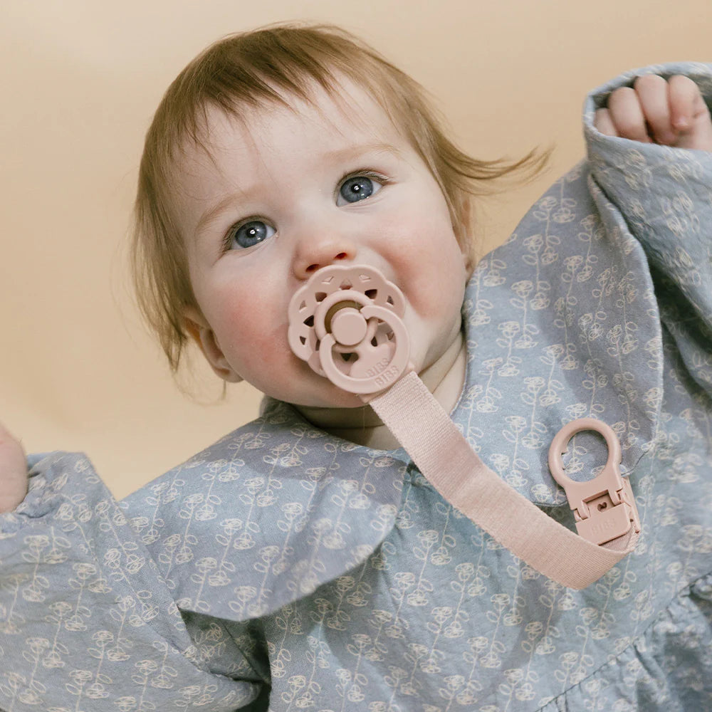 Pacifier Clip Loop Blush - BIBS