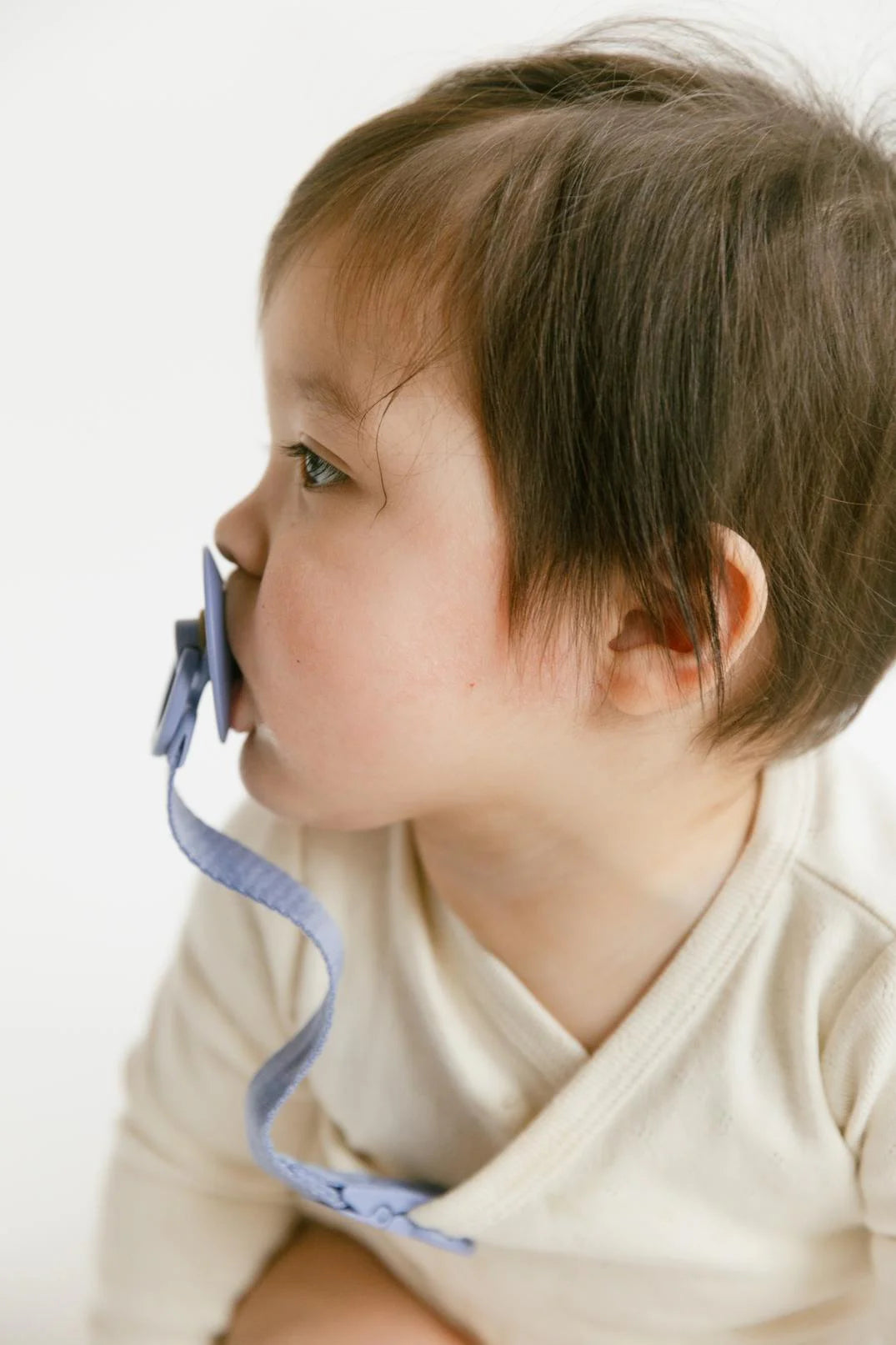Pacifier Clip Loop Dusty Blue - BIBS
