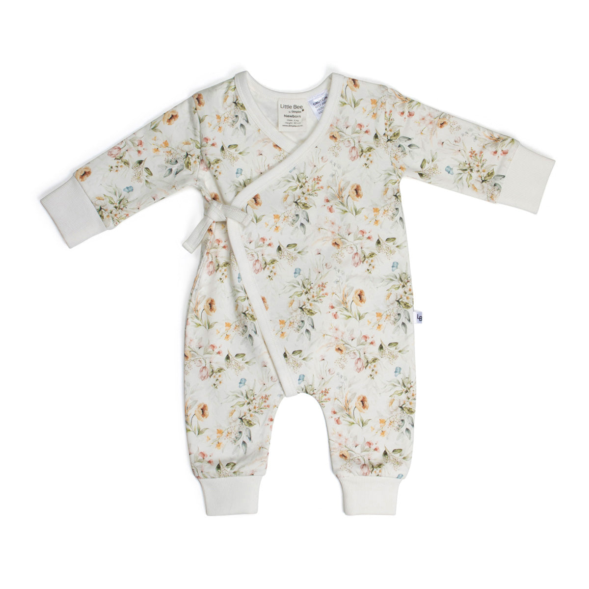Cotton Tie Babygrow - Little Bee by Dimples - Dimples