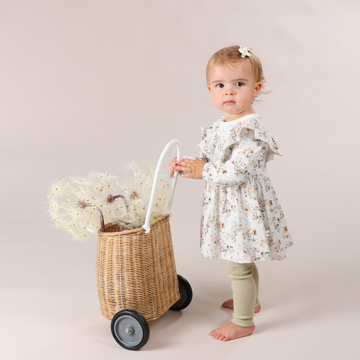 Long Sleeve Cotton Frill Dress - Little Bee by Dimples - Dimples