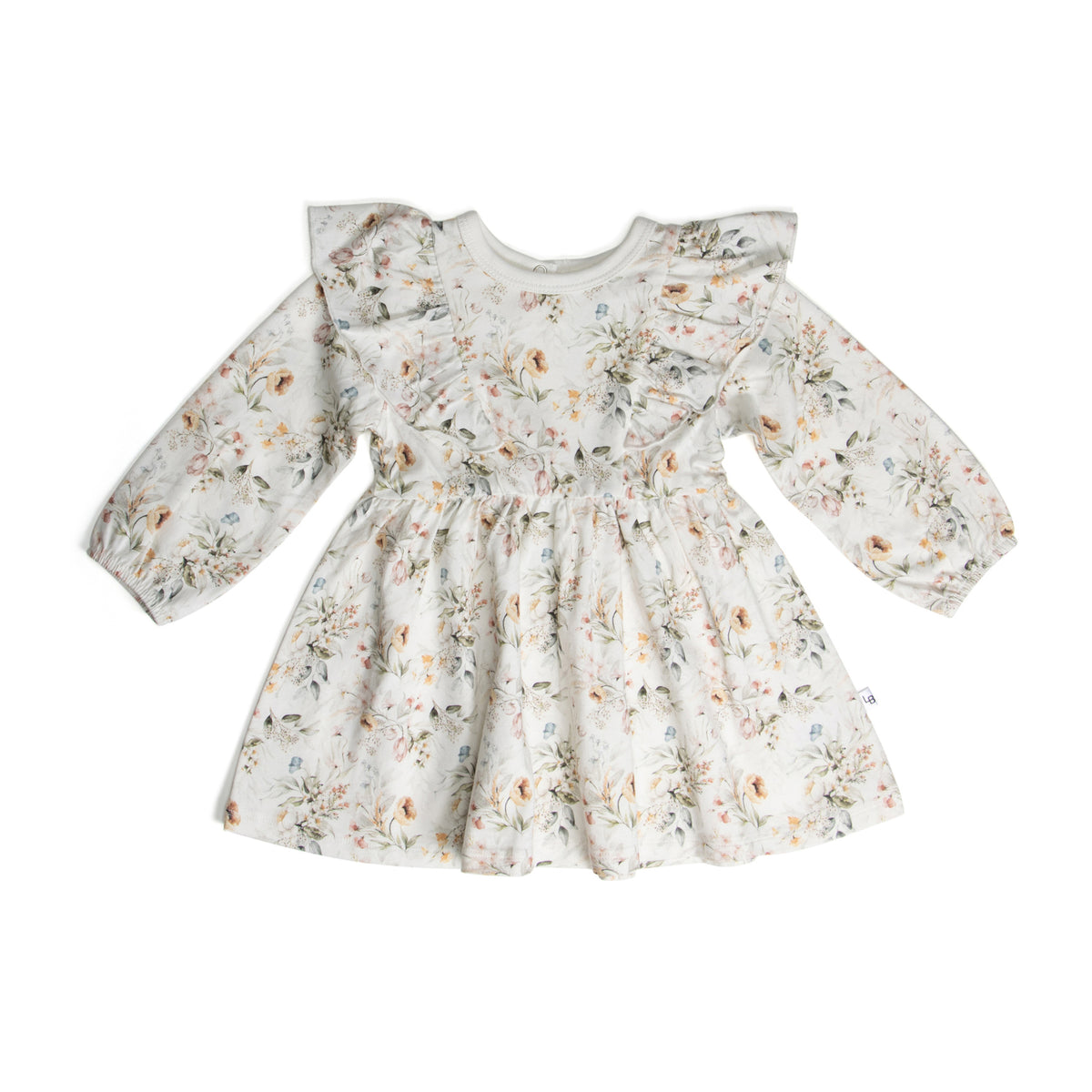 Long Sleeve Cotton Frill Dress