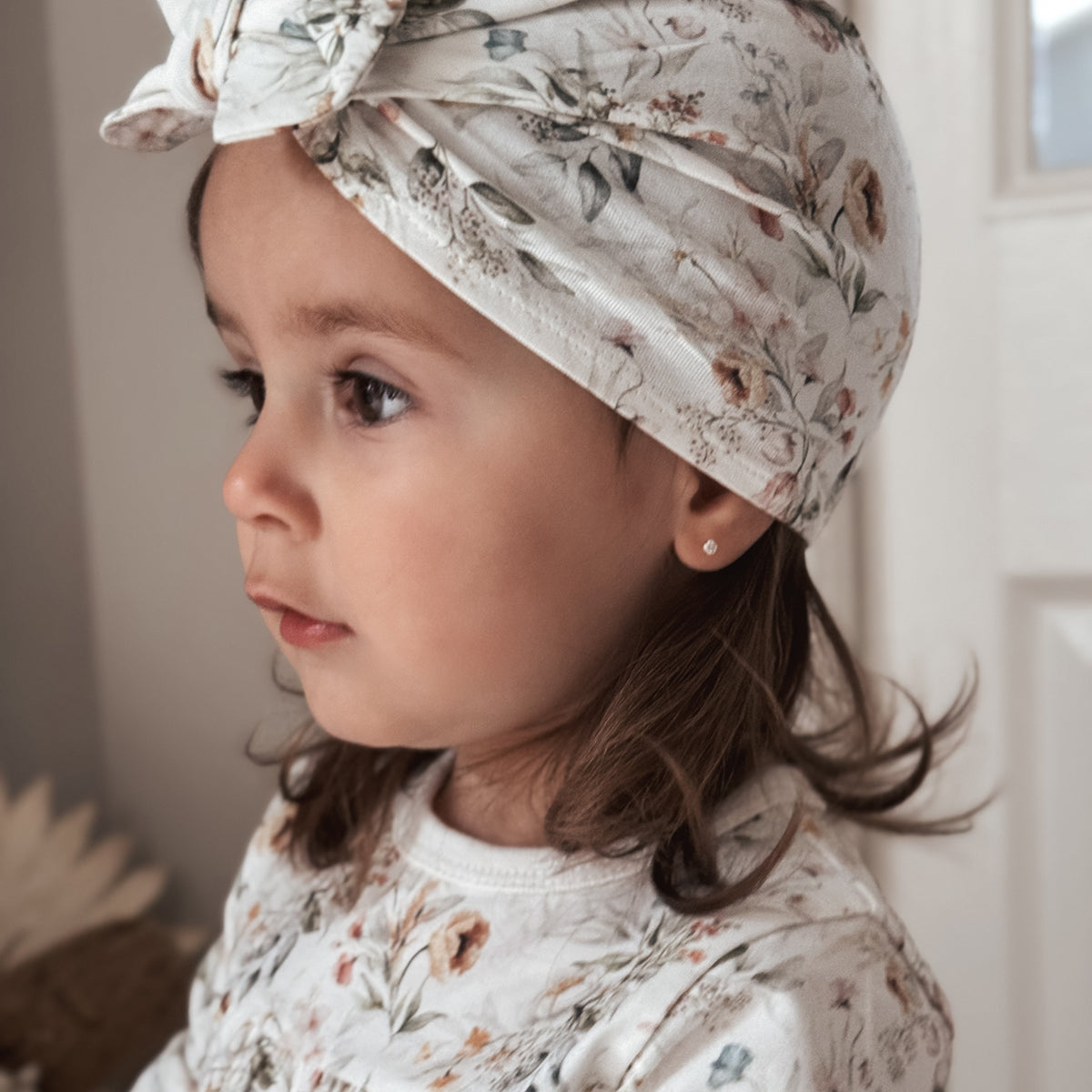 Cotton Bow Beanie-Medium - Little Bee by Dimples - Dimples