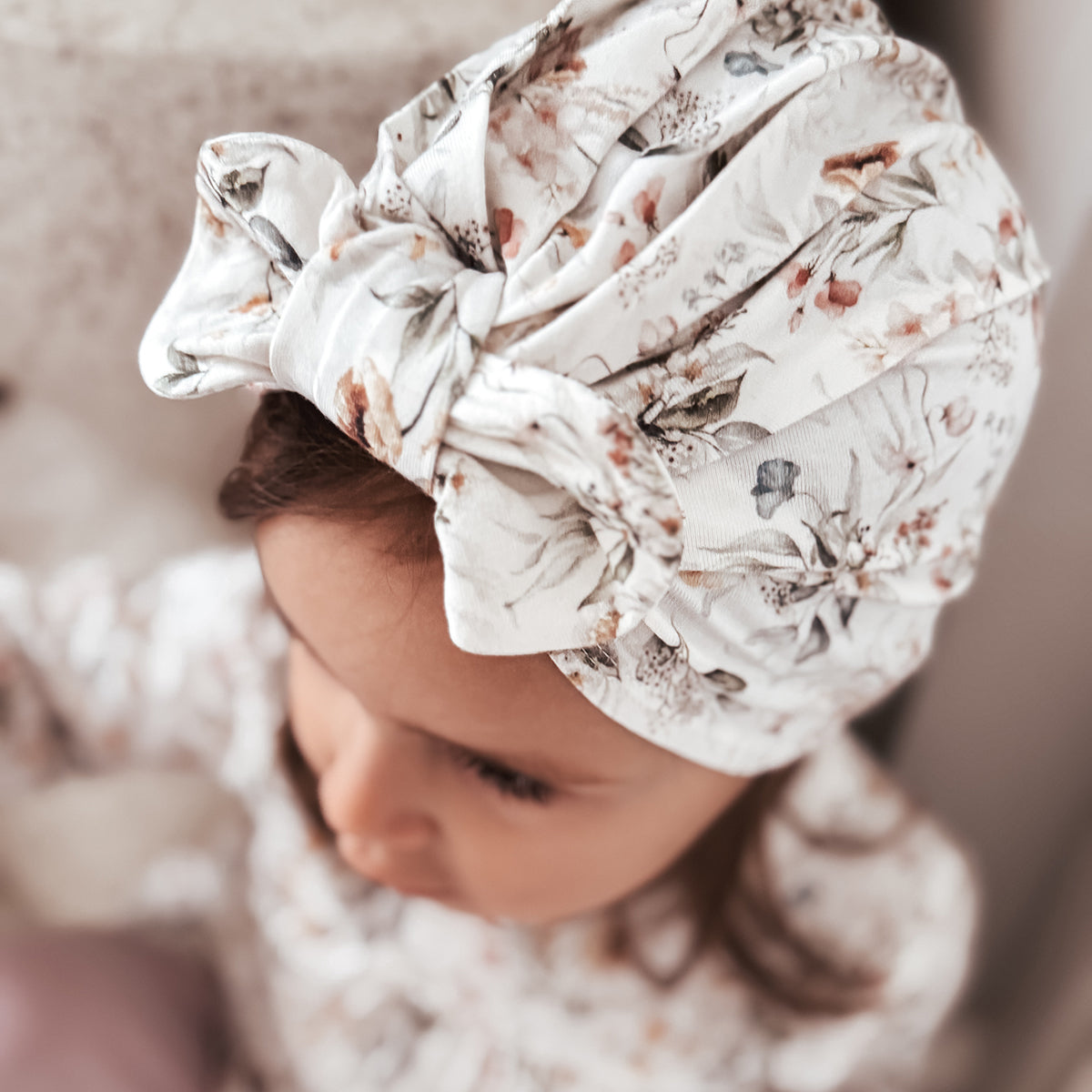 Cotton Bow Beanie-Medium - Little Bee by Dimples - Dimples