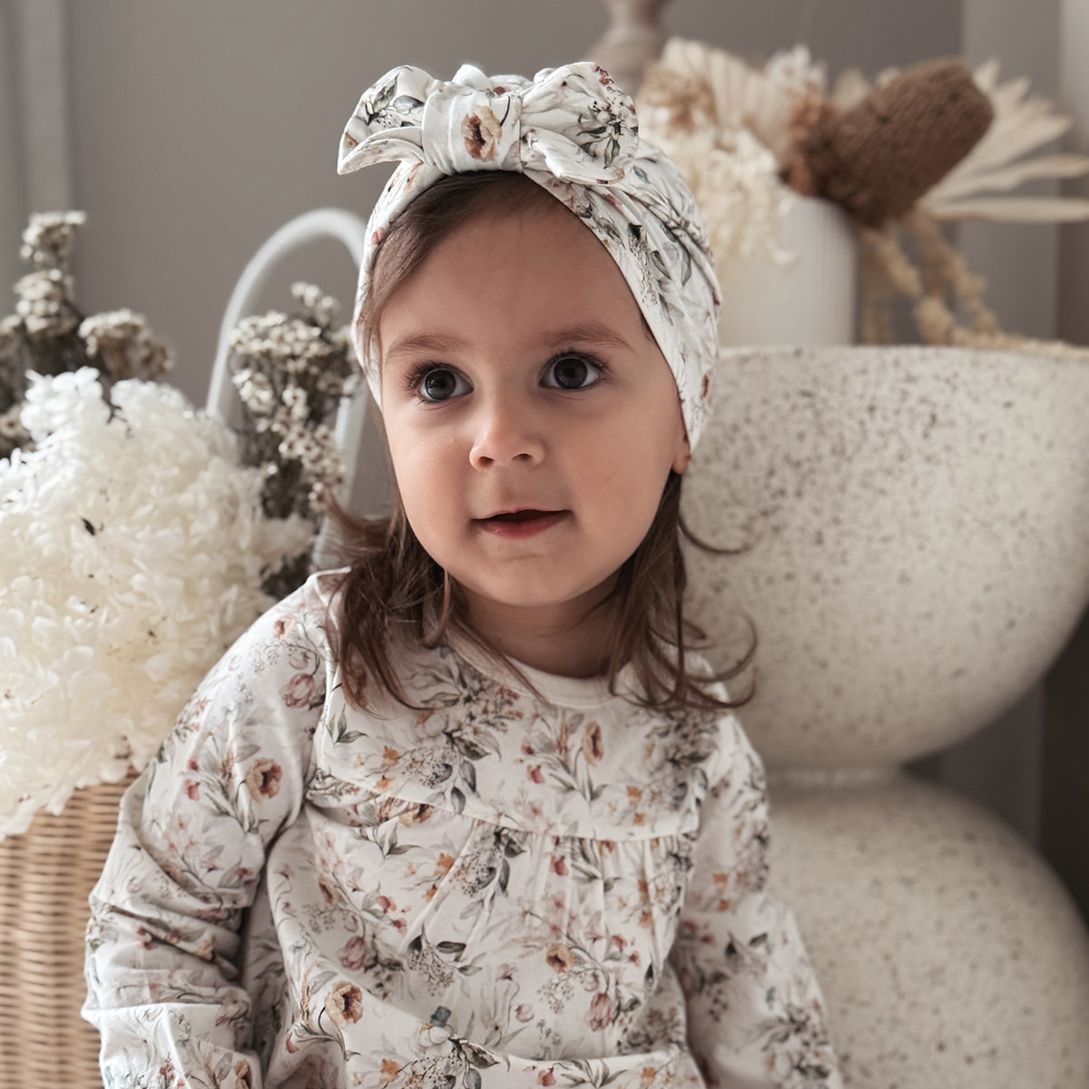 Cotton Bow Beanie-Medium - Little Bee by Dimples - Dimples