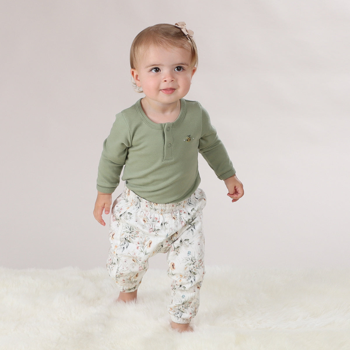Cotton Track Pants - Little Bee by Dimples - Dimples