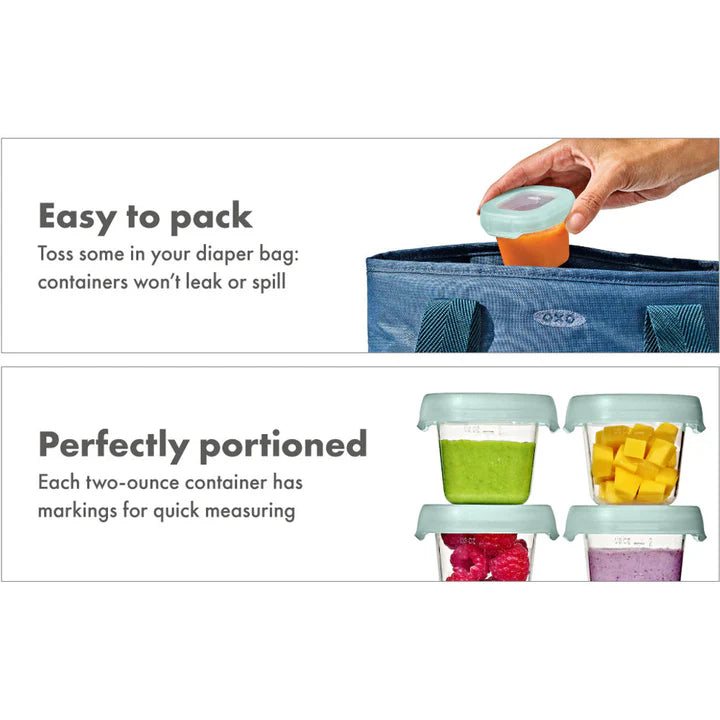 Oxo Tot Baby Blocks Freezer Storage Containers 6PK 60ml - Oxo Tot