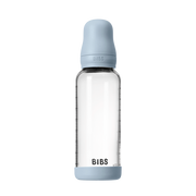 Glass Baby Bottle Complete Set Latex 240ml 240ml Baby Blue - BIBS