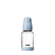 Glass Baby Bottle Complete Set Latex 120ml 120ml Baby Blue - BIBS