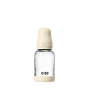 Glass Baby Bottle Complete Set Latex 120ml 120ml Ivory - BIBS
