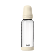 Glass Baby Bottle Complete Set Latex 240ml 240ml Ivory - BIBS