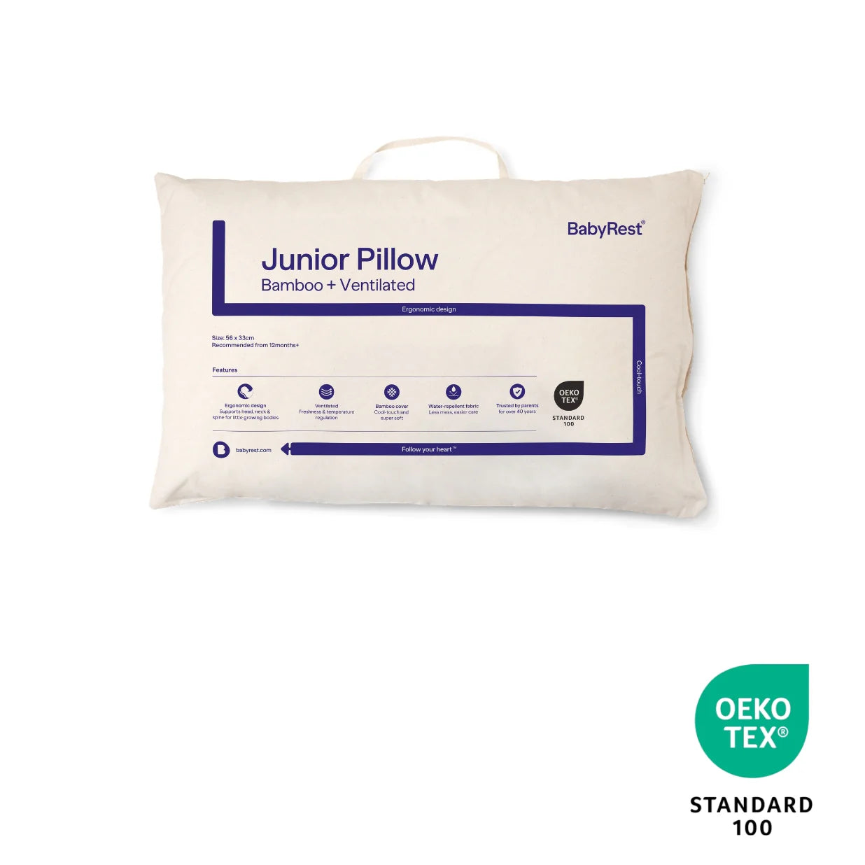 Ventilated Bamboo Junior Pillow - BabyRest