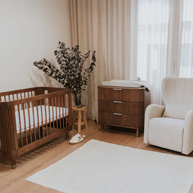 Juno Cot Luxe Walnut - BabyRest