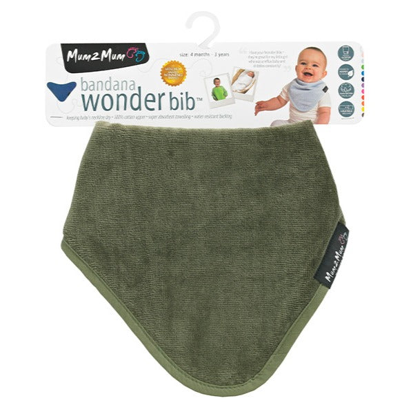 Bandana Wonder Bib Olive - Mum2Mum
