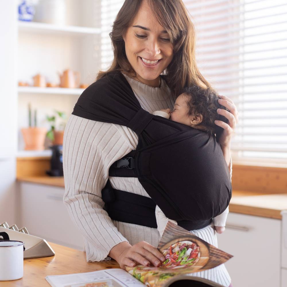 Boba Bliss Baby Wrap Carrier V2 Black - Boba