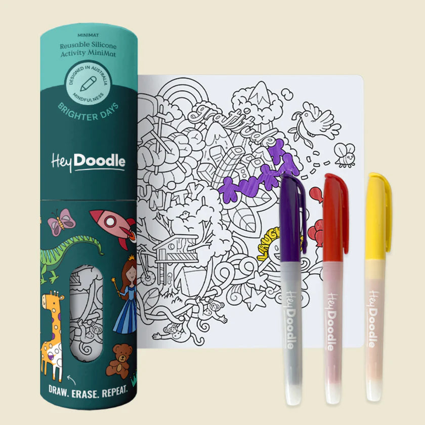Brighter Days Silicone Colouring Mat Mini - HeyDoodle