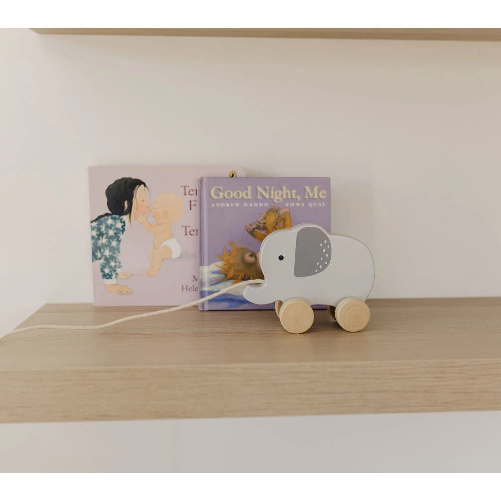 Wooden Elephant Pull Along - Bubble