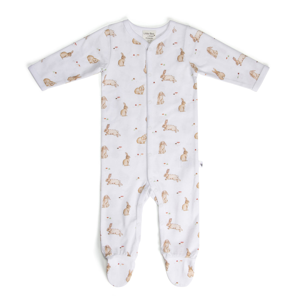 Cotton Babygrow 12mth Bunny - Little Bee by Dimples