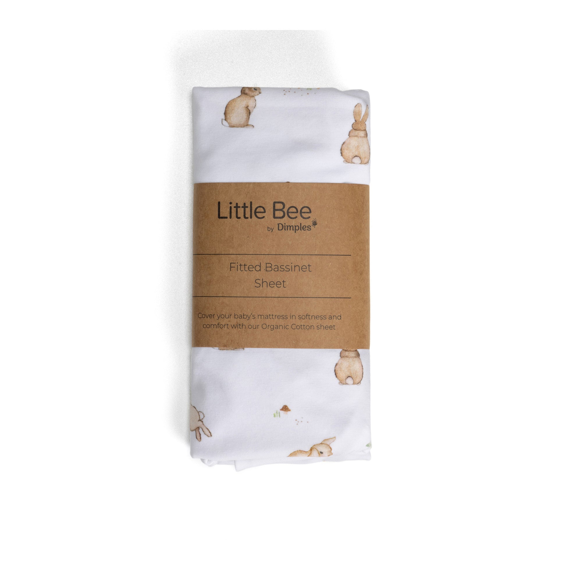 Fitted Bassinet Sheet Bunny - Little Bee by Dimples