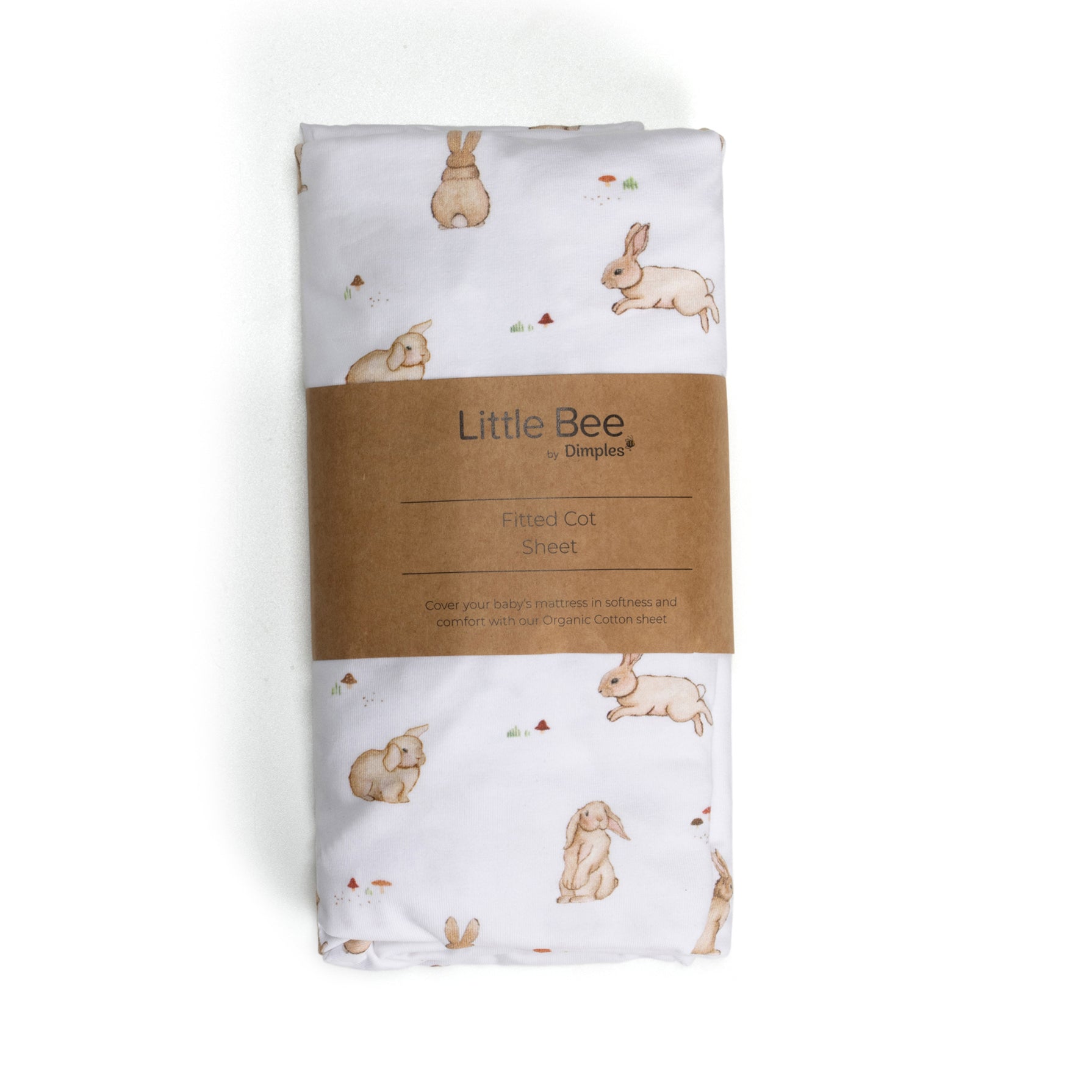 Fitted Cot Sheet Bunny - Little Bee by Dimples