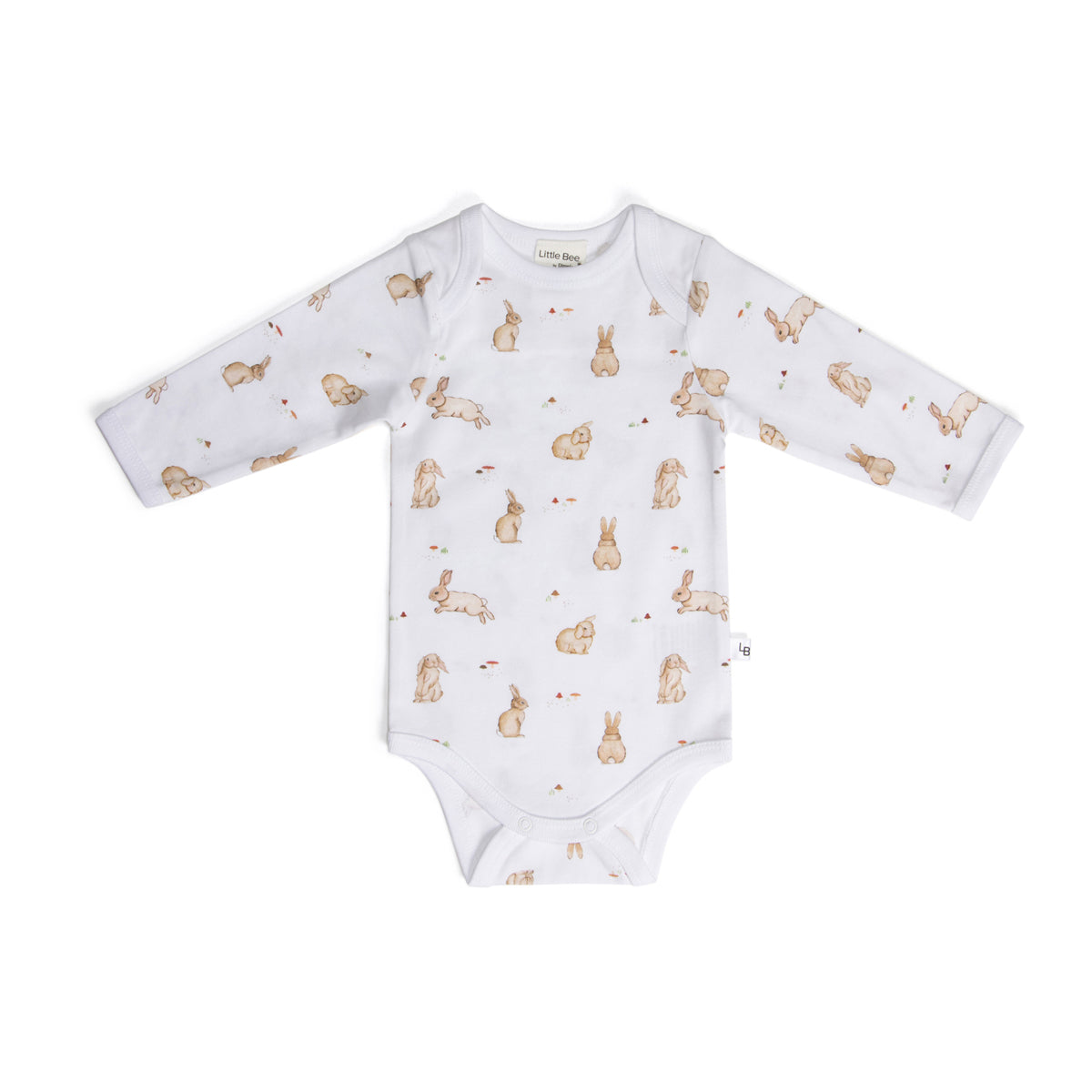 Cotton Long Sleeve Bodysuit 12mth Bunny - Little Bee by Dimples