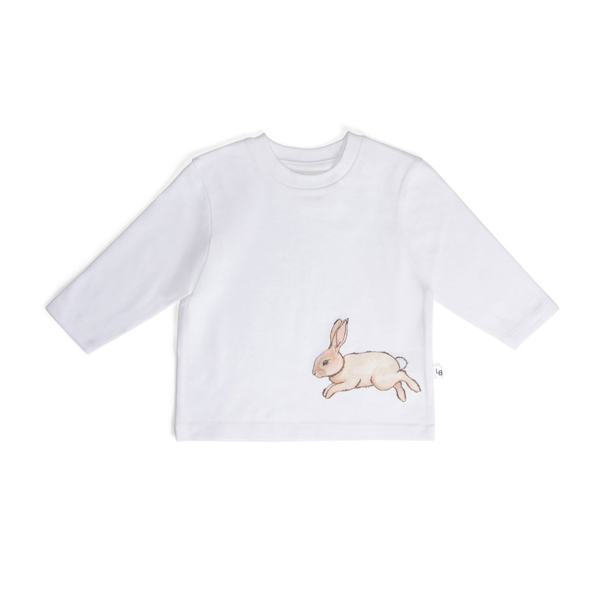Cotton Long Sleeve Top 12mth Hop Bunny - Little Bee by Dimples