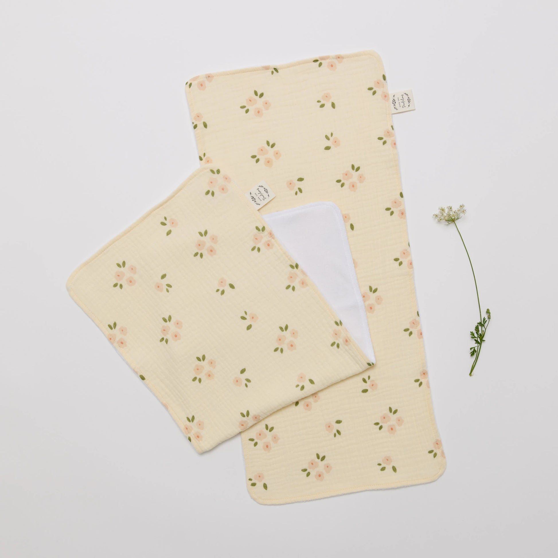Cotton Terry Burp Cloth Daisy 2pk - Over the Dandelions
