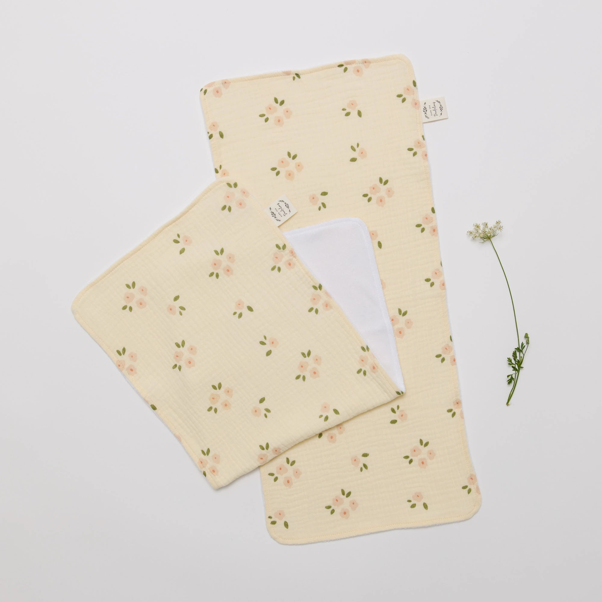 Cotton Terry Burp Cloth Daisy 2pk - Over the Dandelions