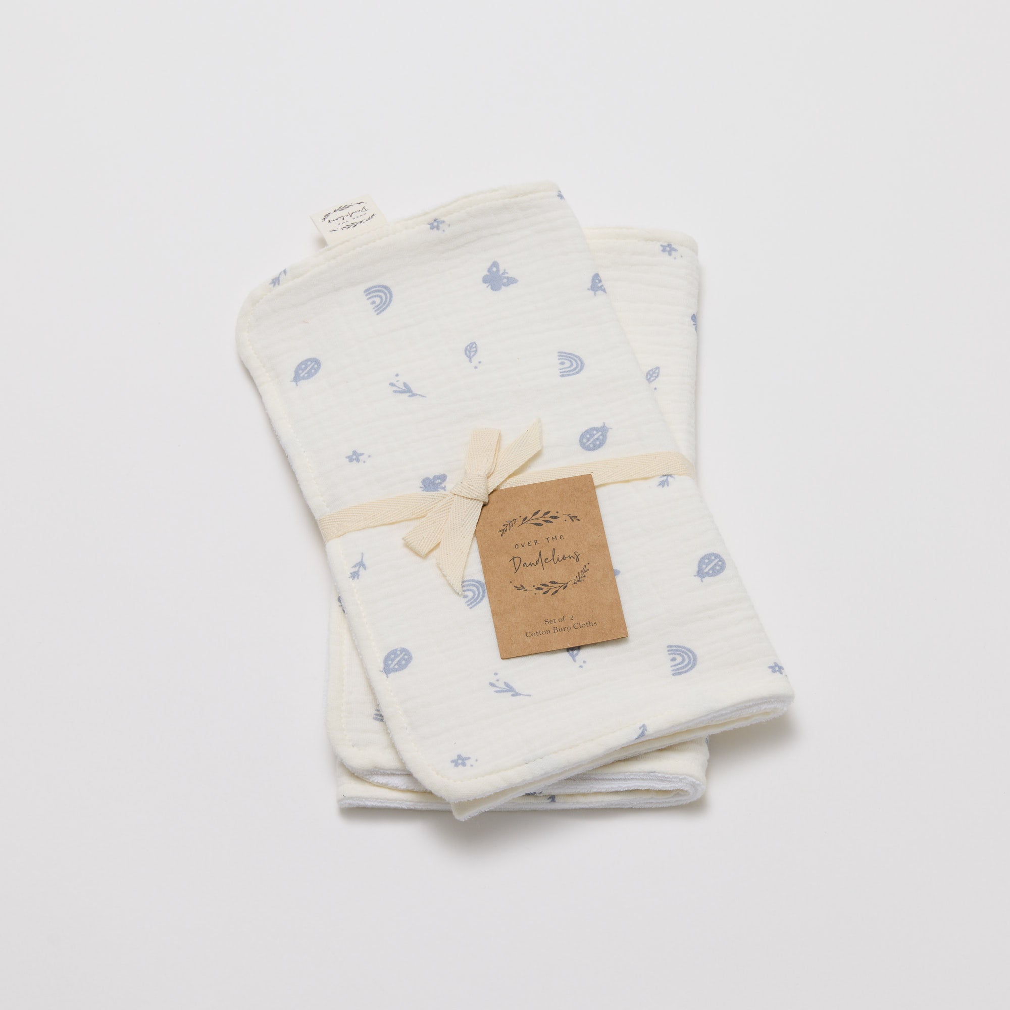 Cotton Terry Burp Cloth Enchanted Garden 2pk - Over the Dandelions