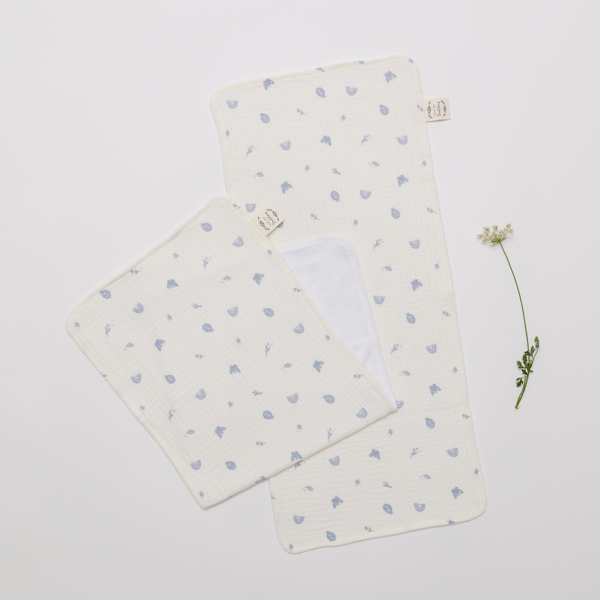 Cotton Terry Burp Cloth Enchanted Garden 2pk - Over the Dandelions