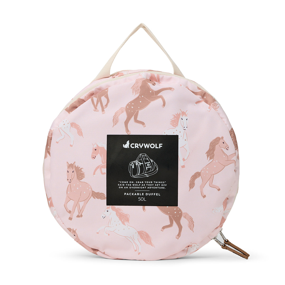 Packable Duffel Bag Blush Ponies - Crywolf