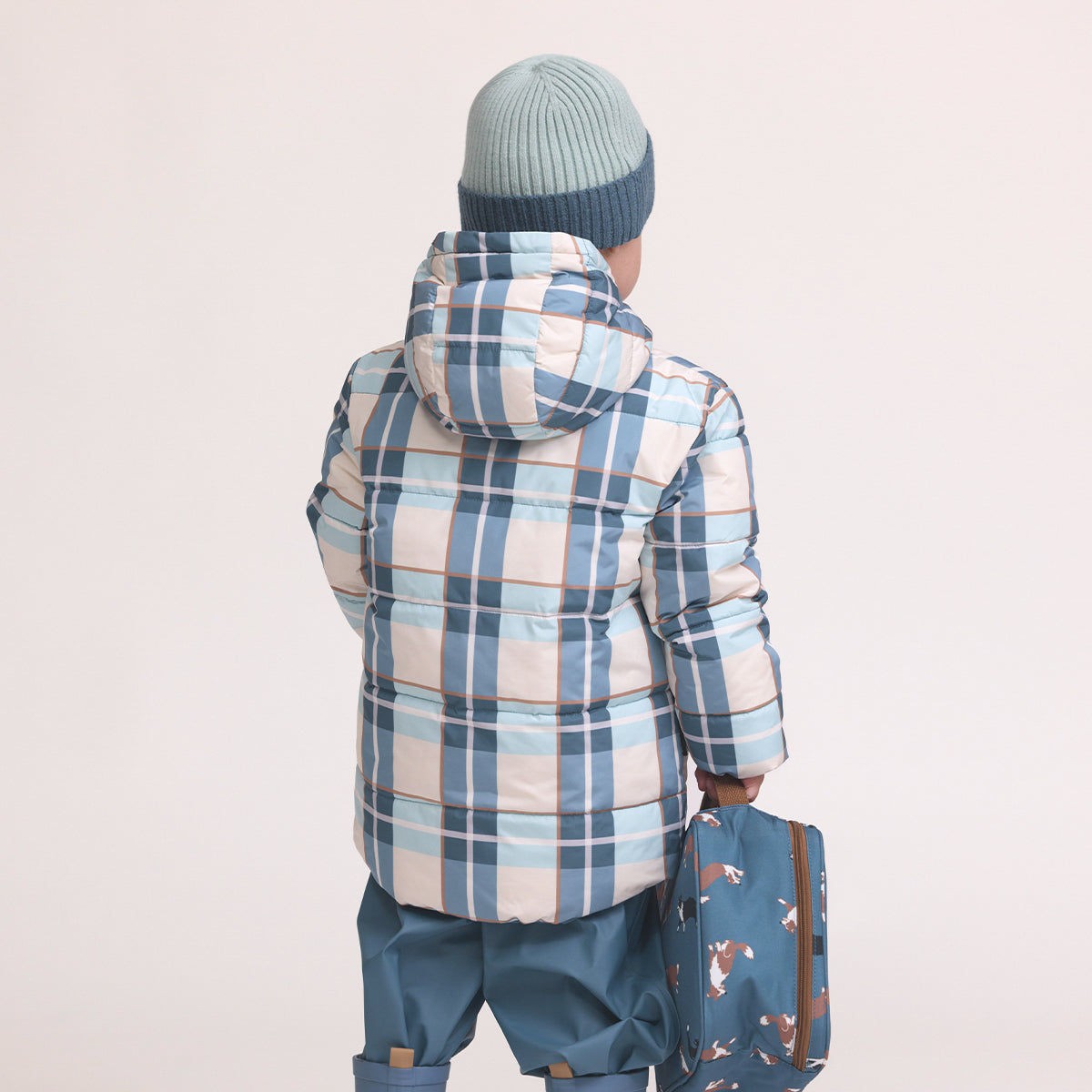 Reversible Eco-Puffer 1YR Blue Plaid - Crywolf